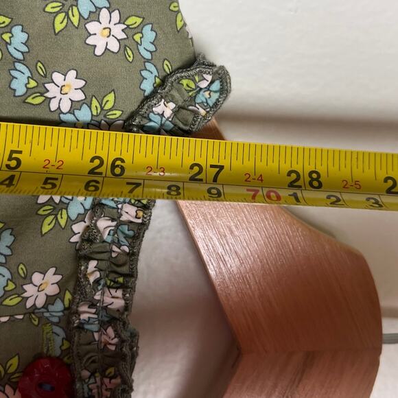 Matilda Jane Tiered Dress Secret Fields Olive Green Floral Girl Size 6 - Picture 5 of 5